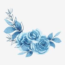blue flower watercolor png - Google Search