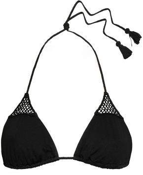 Devi Crochet-trimmed Triangle Bikini Top