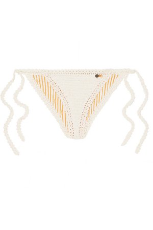 She Made Me | Crocheted cotton bikini briefs | NET-A-PORTER.COM