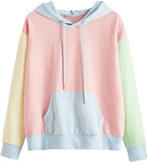 pastel multicolor hoodie