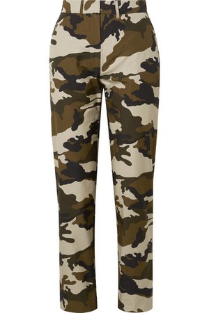 House of Holland | Pantalon droit en toile de coton à imprimé camouflage | NET-A-PORTER.COM