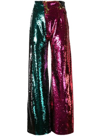 16Arlington Colour-block Sequinned Trousers | Farfetch.com