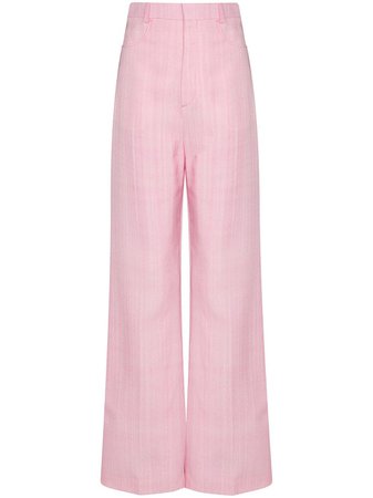Shop pink Jacquemus wide-leg tailored trousers with Express Delivery - Farfetch