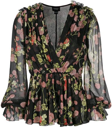 floral pleated blouse