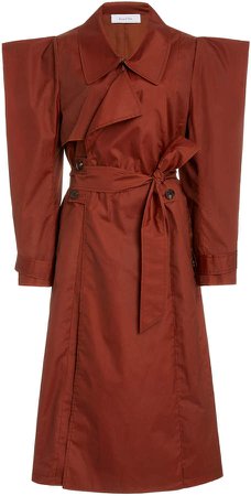 Beaufille Service Puff-Sleeve Shell Trench Coat
