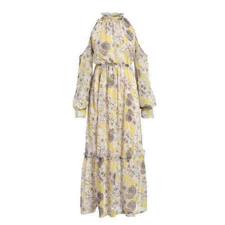 Cold Shoulder Long Dress | floralsandstripesboutique