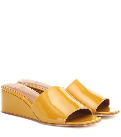 Sol patent leather wedge sandals