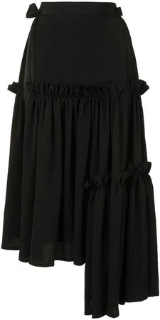 Ruffled Asymmetrical Skirt