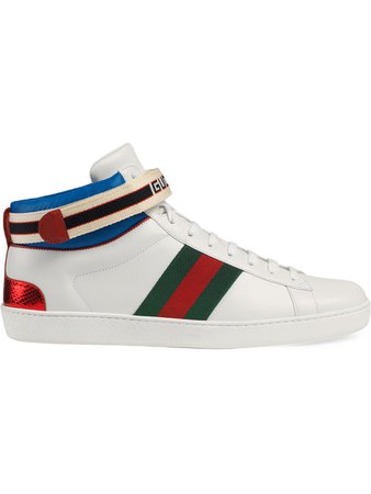 Gucci Gucci Stripe Ace high-top Sneakers - Farfetch