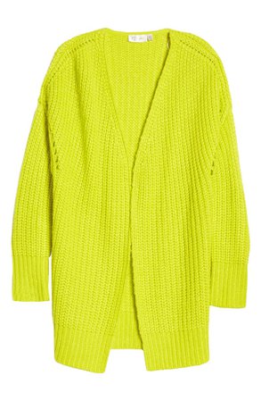 RD Style Open Front Cardigan yellow