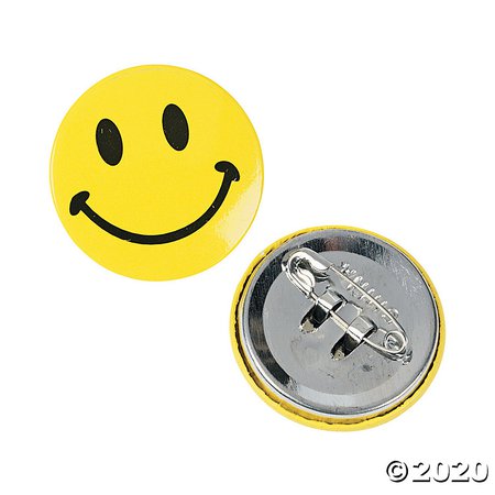 Smile Face Mini Button from Oriental Trading