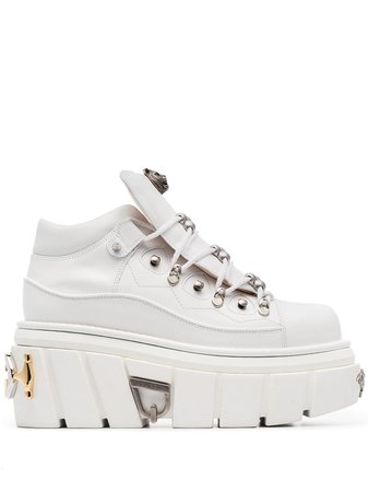 Gucci white Flashtrek chunky leather low-top sneakers $1,790 - Buy Online - Mobile Friendly, Fast Delivery, Price
