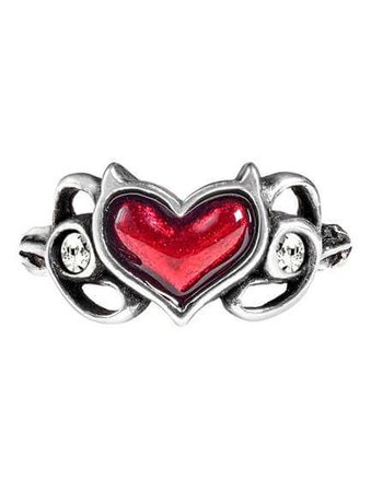 Rivithead Little Devil Red Heart Ring