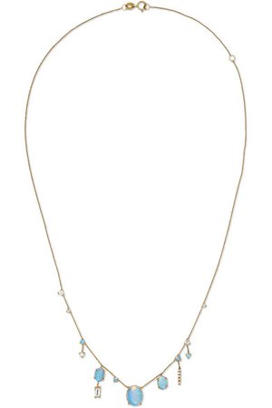 Wwake | 14-karat gold multi-stone necklace | NET-A-PORTER.COM