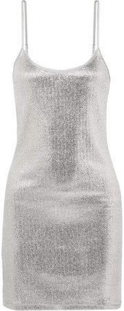 Lurex Mini Dress - Silver