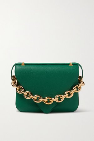 Green Mount small textured-leather shoulder bag | Bottega Veneta | NET-A-PORTER