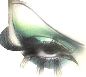 green goth eye makeup