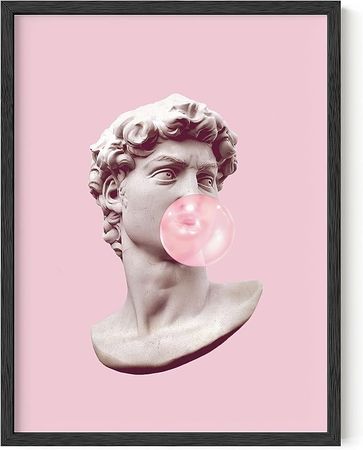 Amazon.com: HAUS AND HUES Pink Framed Wall Art - Gum Poster David Bubble Pop Art, Pink Posters for Room Aesthetic, Pop Art Wall Decor, Preppy Wall Art, Pink Wall Decor, Pink Aesthetic (Black Framed, 12x16): Posters & Prints