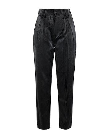 TOPSHOP BLACK FAUX SUEDE SNAKE PRINT PEG TROUSERS - Casual Pants - Women TOPSHOP Casual Pants online on YOOX United States - 13548768DN