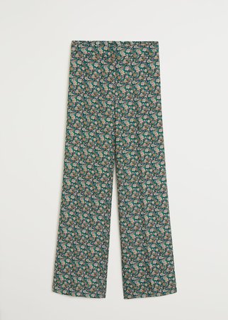 Printed straight pants - Women | Mango USA green