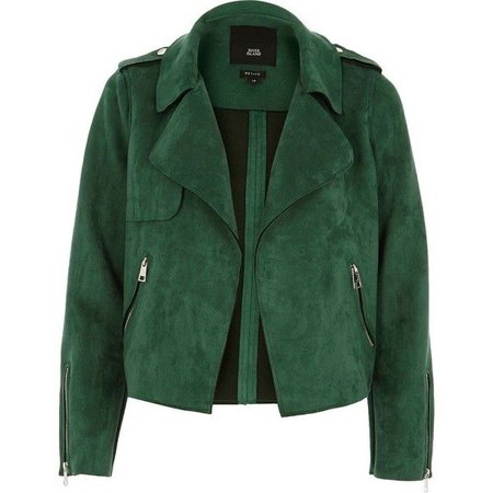 green suede jacket