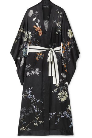 MENG | Floral-print silk-satin robe | NET-A-PORTER.COM