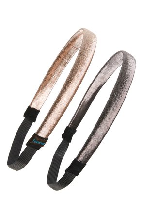 Tasha 2-Pack Metallic Thread Headband | Nordstrom