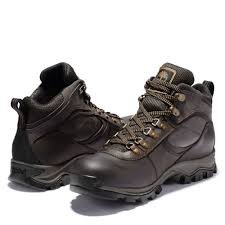dark brown timberland hiking boot