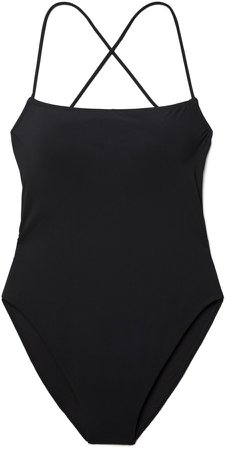 Solid Tie-Back One-Piece Swimsuit