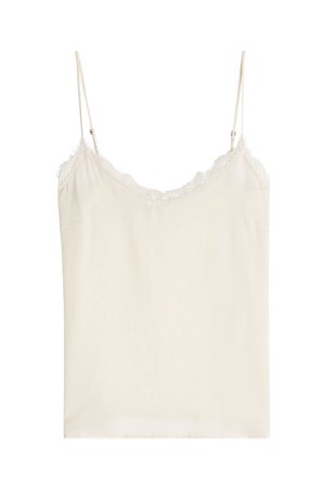 Silk Camisole with Lace Gr. L