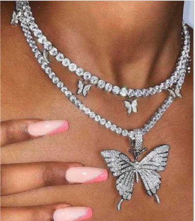 layered butterfly necklace