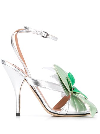 Marco De Vincenzo Flower-Embellished Stiletto Sandals Ss20 | Farfetch.com