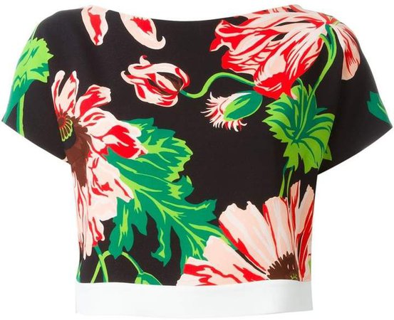 floral print cropped top