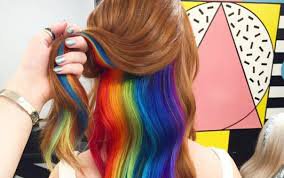 rainbow pride hair