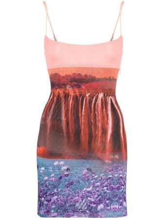 Miaou Anya abstract-print Mini Dress - Farfetch