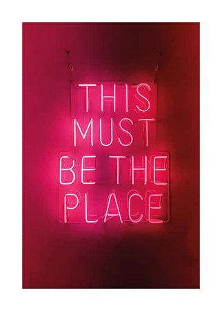The Place Poster - Dark pink neon sign - desenio.com