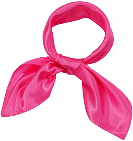 Satinior Chiffon Scarf Square Handkerchief Satin Ribbon Scarf Neck Scarf for Women Girls Ladies Favor (23.6 x 23.6 inches, Light Rosy) at Amazon Women’s Clothing store