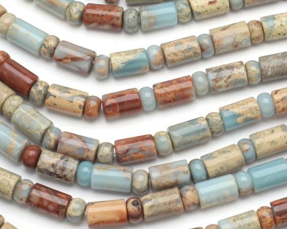 Impression Jasper Barrel & Rondelle 6mm - Lima Beads