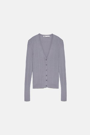 JEWEL BUTTON CABLE-KNIT CARDIGAN | ZARA United States