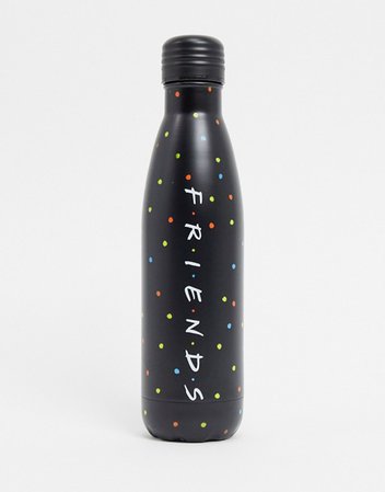Typo X Friends 500 ml metal water bottle in black | ASOS