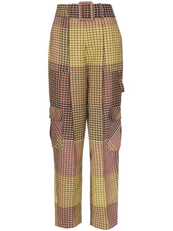 Rosie Assoulin Patchwork Check Cargo Trousers - Farfetch