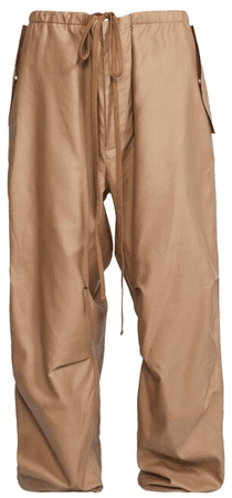 The Row antica cotton blend poplin cargo trousers