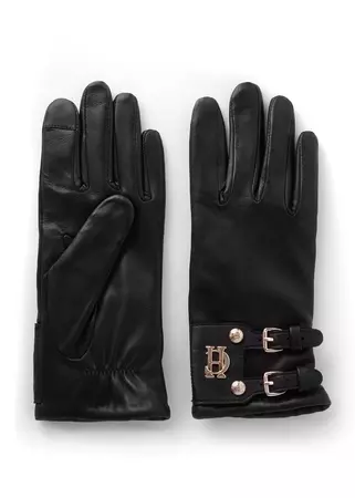 Monogram Leather Gloves (Black) – Holland Cooper ®