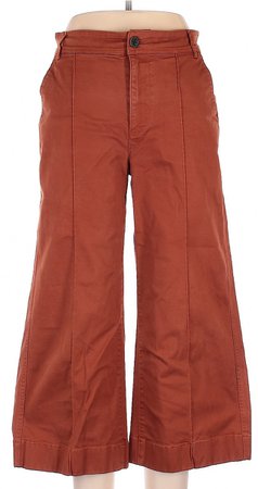 Madewell Cropped Wide leg Burnt Orange Pants