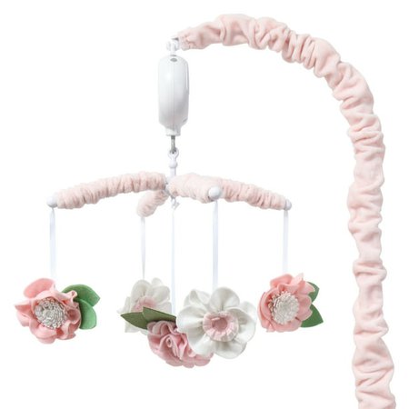 The Peanutshell Pink Floral Musical Crib Mobile for Baby Girls Plays 12 Lullabies - Walmart.com