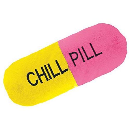 Amazon.com: Rockin Gear Chill Pill Throw Pillow 11" x 4" Soft and Plush and Novelty Accessory: Gateway