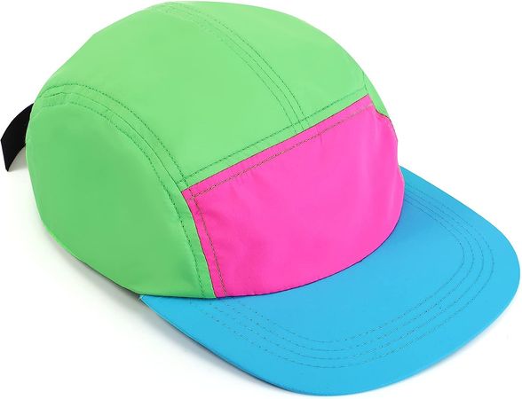 Amazon.com: Cindeer 80s 90s Neon Hat Nylon Cap Retro Adjustable Cap for Women Men 80s Costumes Accessories 90s Theme Party (Neon Blue Brim) : Clothing, Shoes & Jewelry