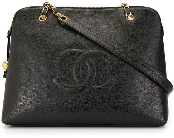 Chanel Pre Owned CC Logos Chain Shoulder Tote Bag