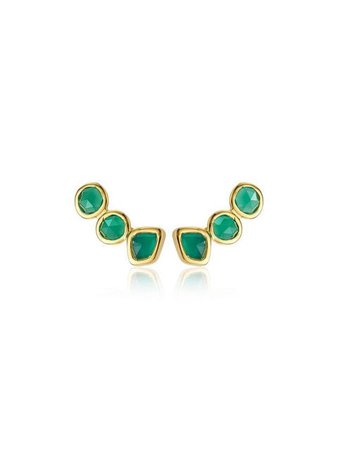 Monica Vinader Siren Climber Green Onyx Earrings GPEASIECGRO | Farfetch