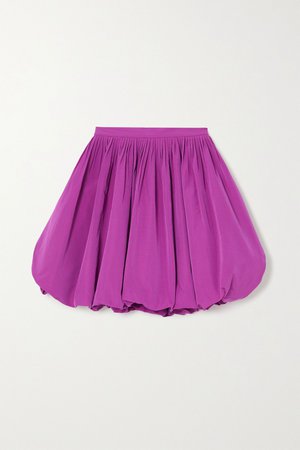 Pink Pleated cotton-blend faille mini skirt | Valentino | NET-A-PORTER